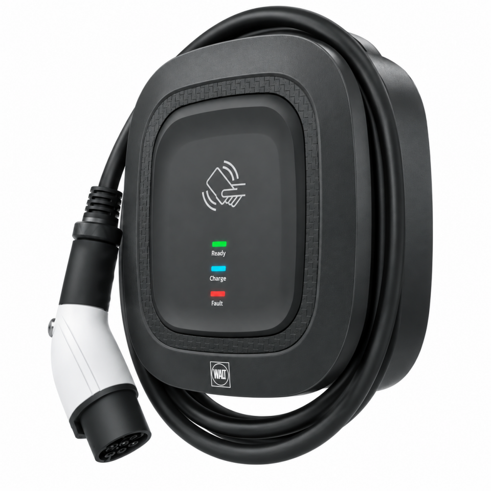 Wat Mobilite AW 7,4 kW RFID Elektrikli Araç Şarj İstasyonu 5 mt Kablo ile Kullanıma Uygun