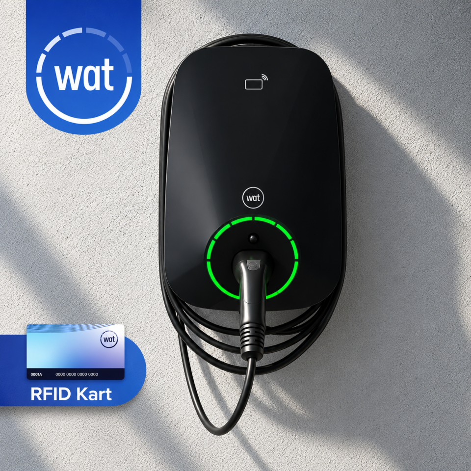 Wat Mobilite Home 22KW Güçlü Ev Şarj Cihazı 5mt. Dahili Kablo IP55 Koruma