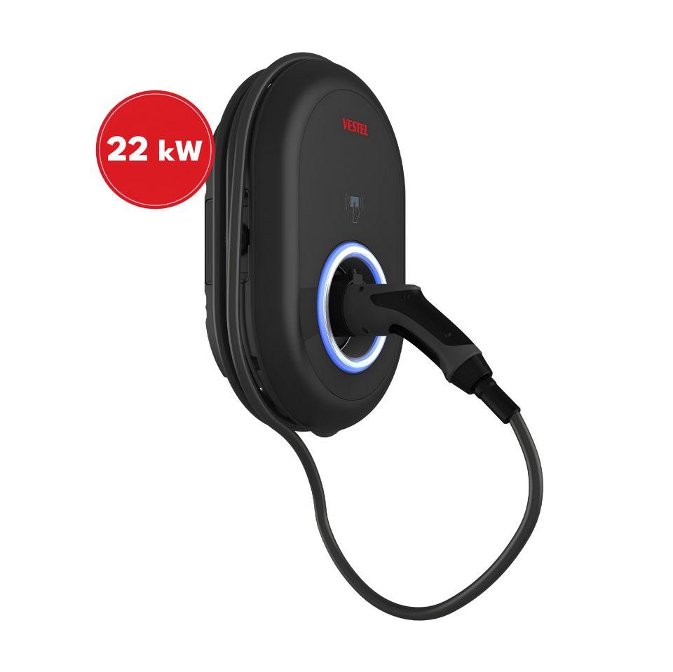 Vestel Elektrikli Araç Şarj Istasyonu EVC04 22KW Kablolu
