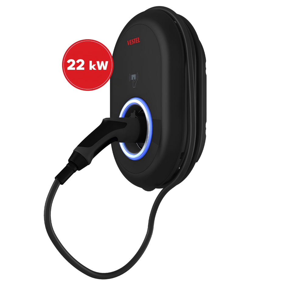 Vestel Elektrikli Araç Şarj Istasyonu EVC04 22KW Kablolu