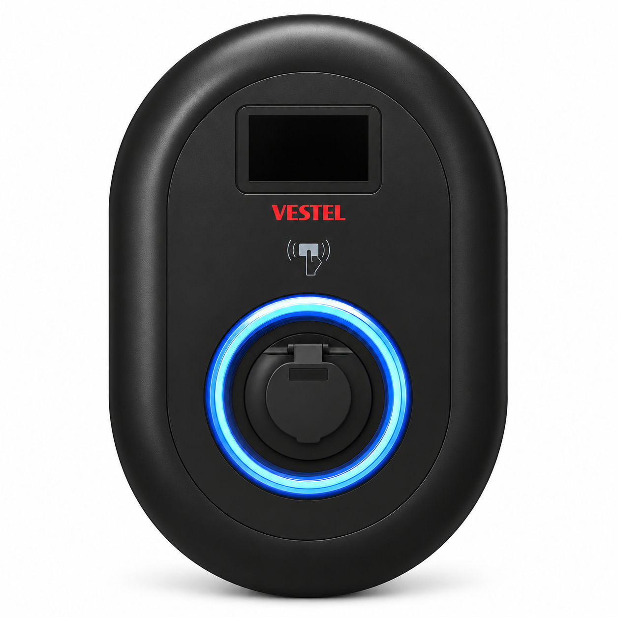 Vestel EVC04-AC22SLDWMID 22 kW Güçlü Soketli Kablosuz Elektrikli Araç Şarj İstasyonu Siyah